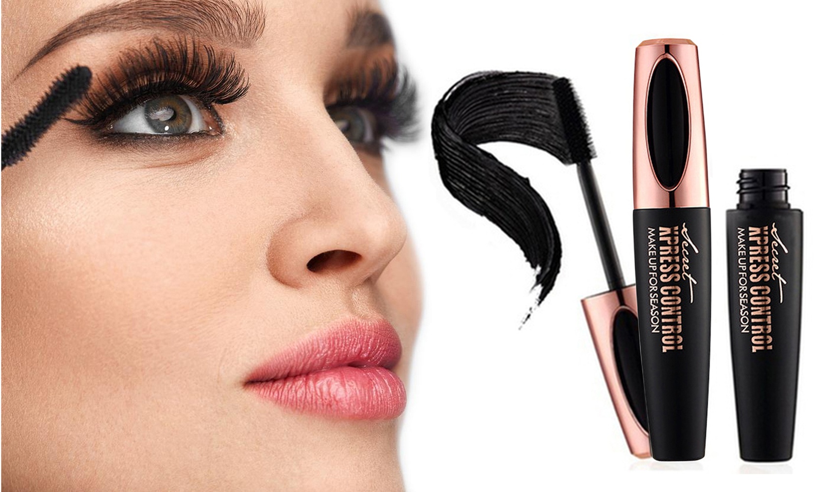 4D Voluminous Smudge-Proof Silk-Fiber Mascara (1- or 2-Pack)
