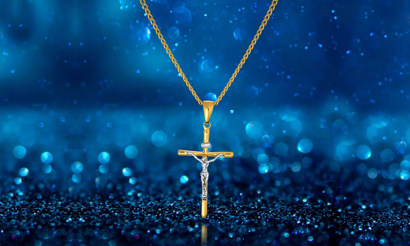 INRI Catholic Cross Pendant Necklace 