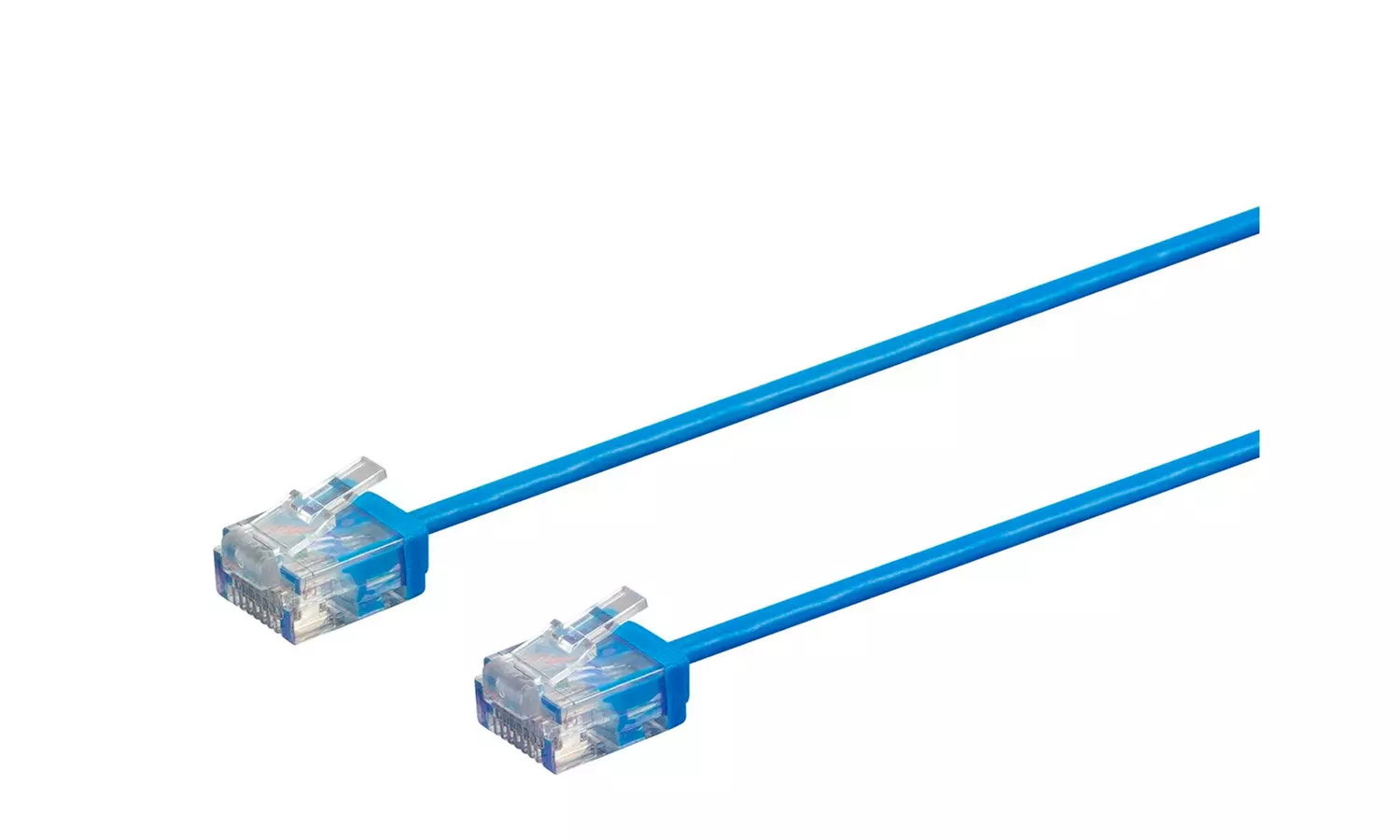 Micro SlimRun Cat6 Ethernet Patch Cable Stranded, 550MHz, UTP 32AWG, 5ft, Blue - Primary Image