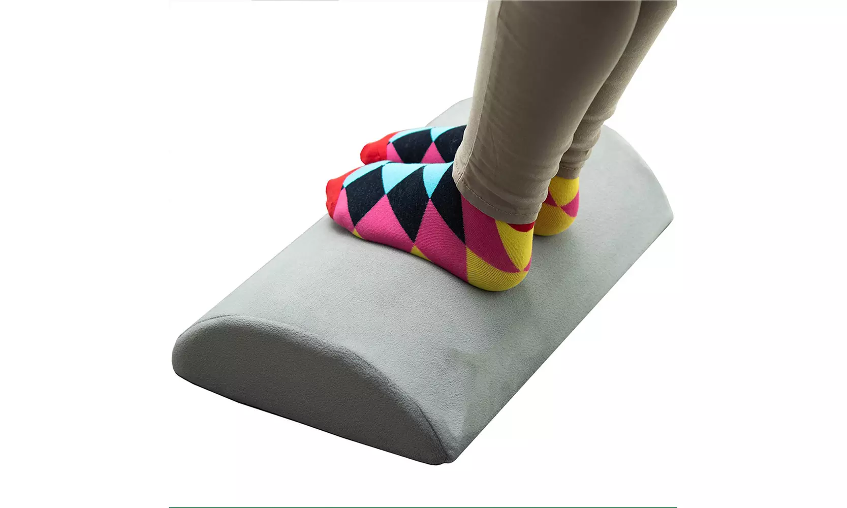 Foot Rest Cushion Office Pedals With Non-Slip Bottom Grey - Primary Image