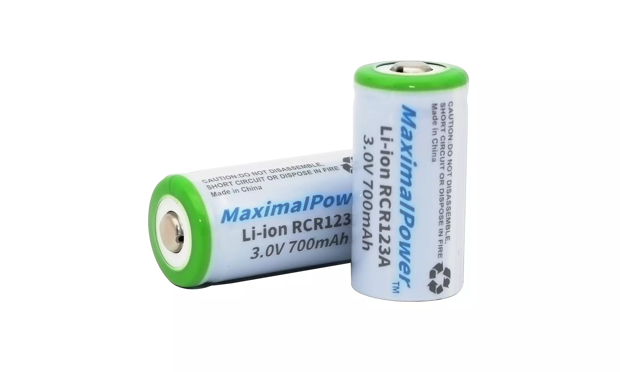 2-Pack RCR123A Lithium Li-ion Battery Rechargeable Reusable CR123A 3.7V 600mAh - Primary Image