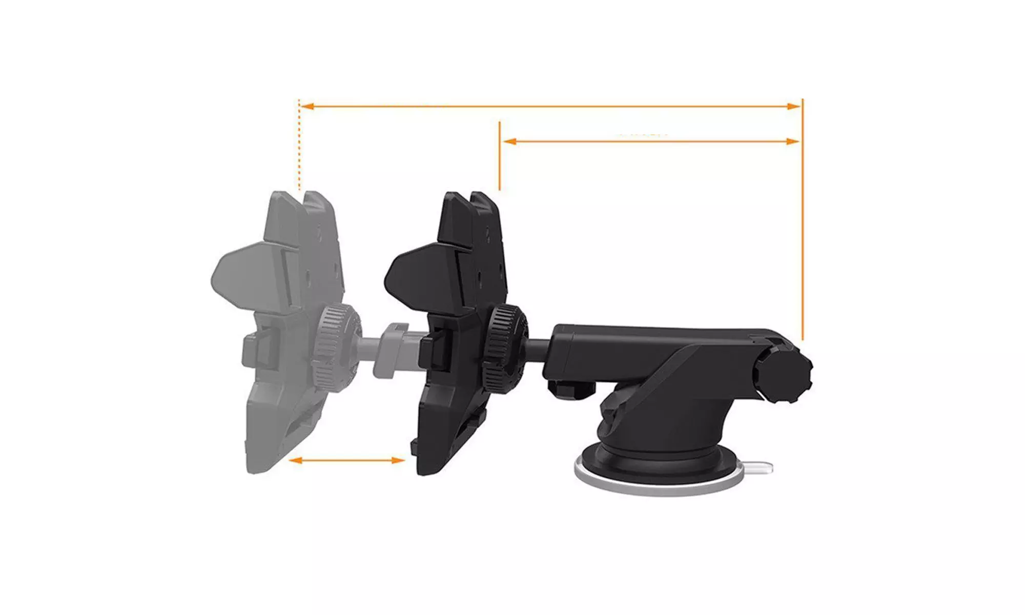 Car Windshield Dash Mount, 360 Degree Universal Cell Phone Car Holder Cradle
