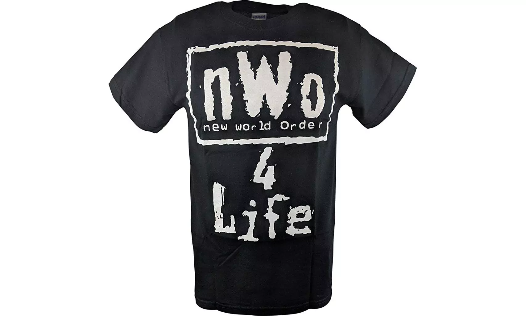 Hybrid Tees NWO 4 Life WCW White Logo Mens Black T-Shirt - Primary Image