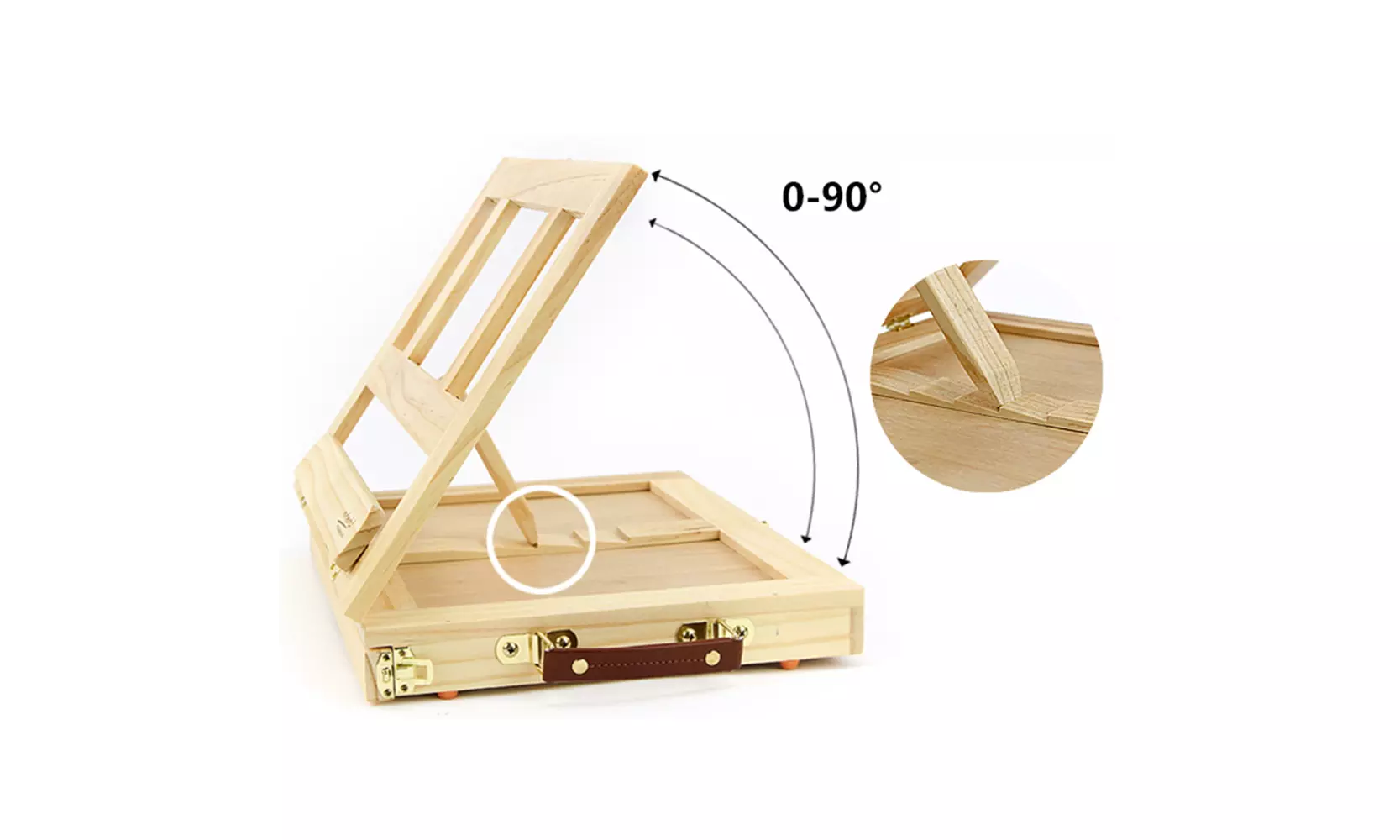 Adjustable Gears Drawer Style Beech Tabletop Easel Burlywood - Second Medium