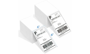 500-5000 4x6 Fanfold Direct Thermal Shipping Labels for Zebra Rollo Printers