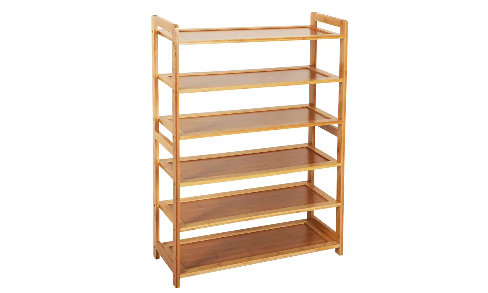 6 Tiers Concise Rectangle Entryway Storage Shoe Rack 26.77'' x 9.84'' x 35.43'' - Primary Image