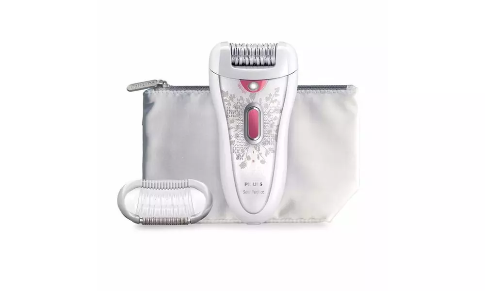 Philips HP6574/50 Satin Perfect Cordless Epilator, White/Pink Dry/Wet - Primary Image