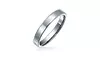 Unisex Polished Tungsten Flat Wedding Band Ring 3mm