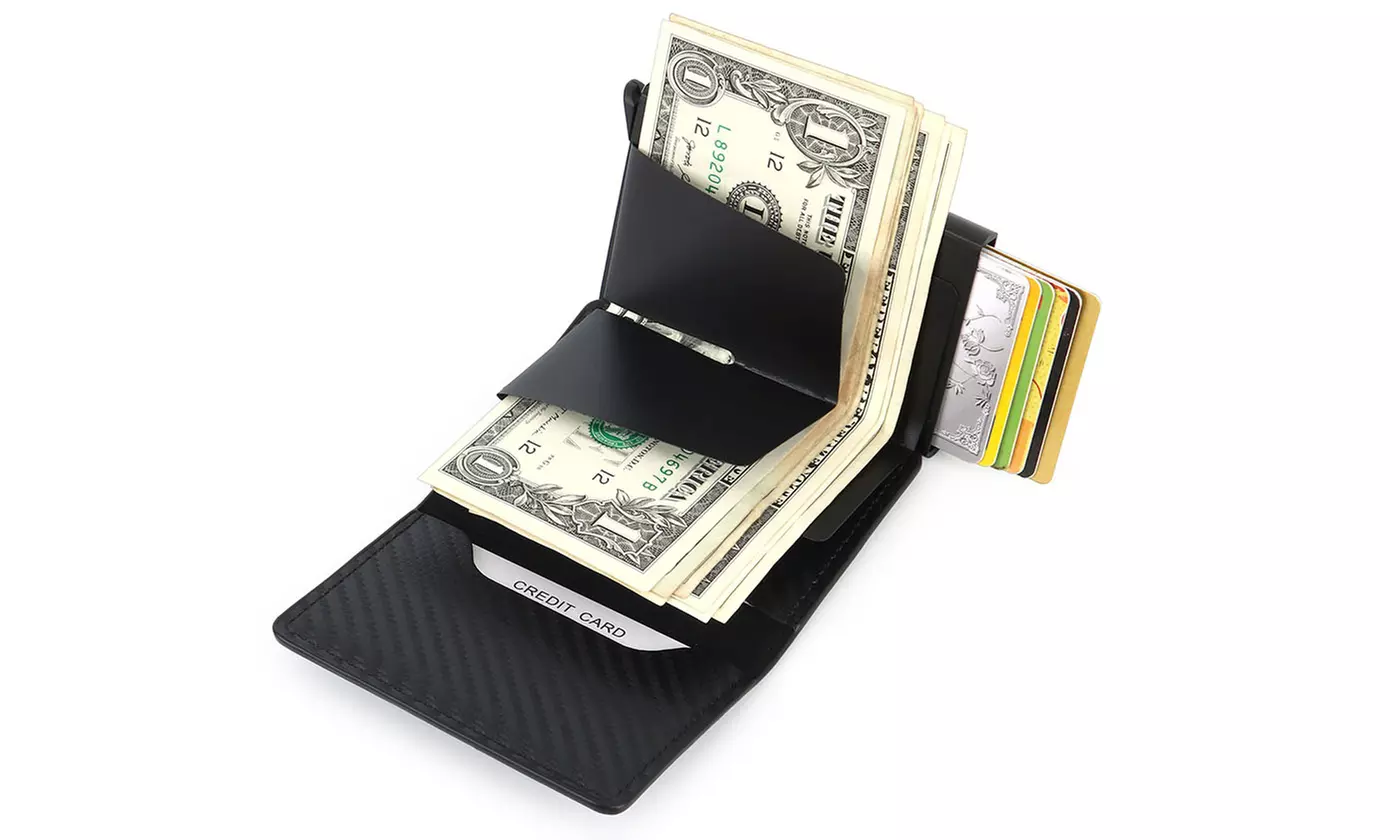 Men's Faux Leather Credit ID Card Holder Wallet