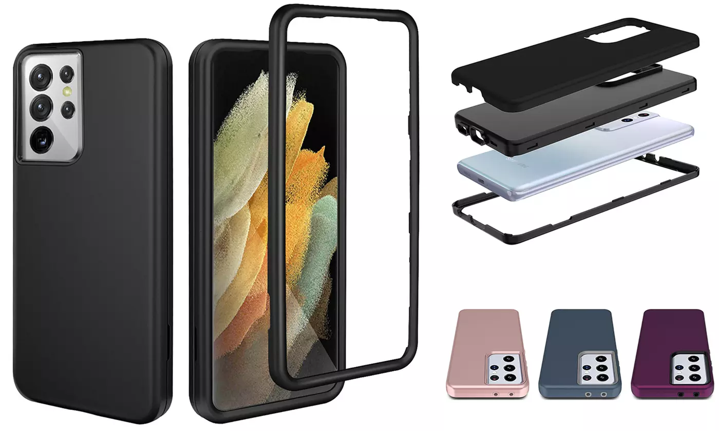AICase 3 In 1 Shockproof Slim Armor Case For Samsung Galaxy S21 Ultra - Primary Image