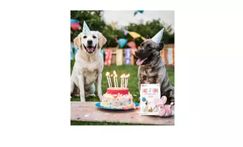 Spunky Pup Dog's Birthday Box (3 piece Set)