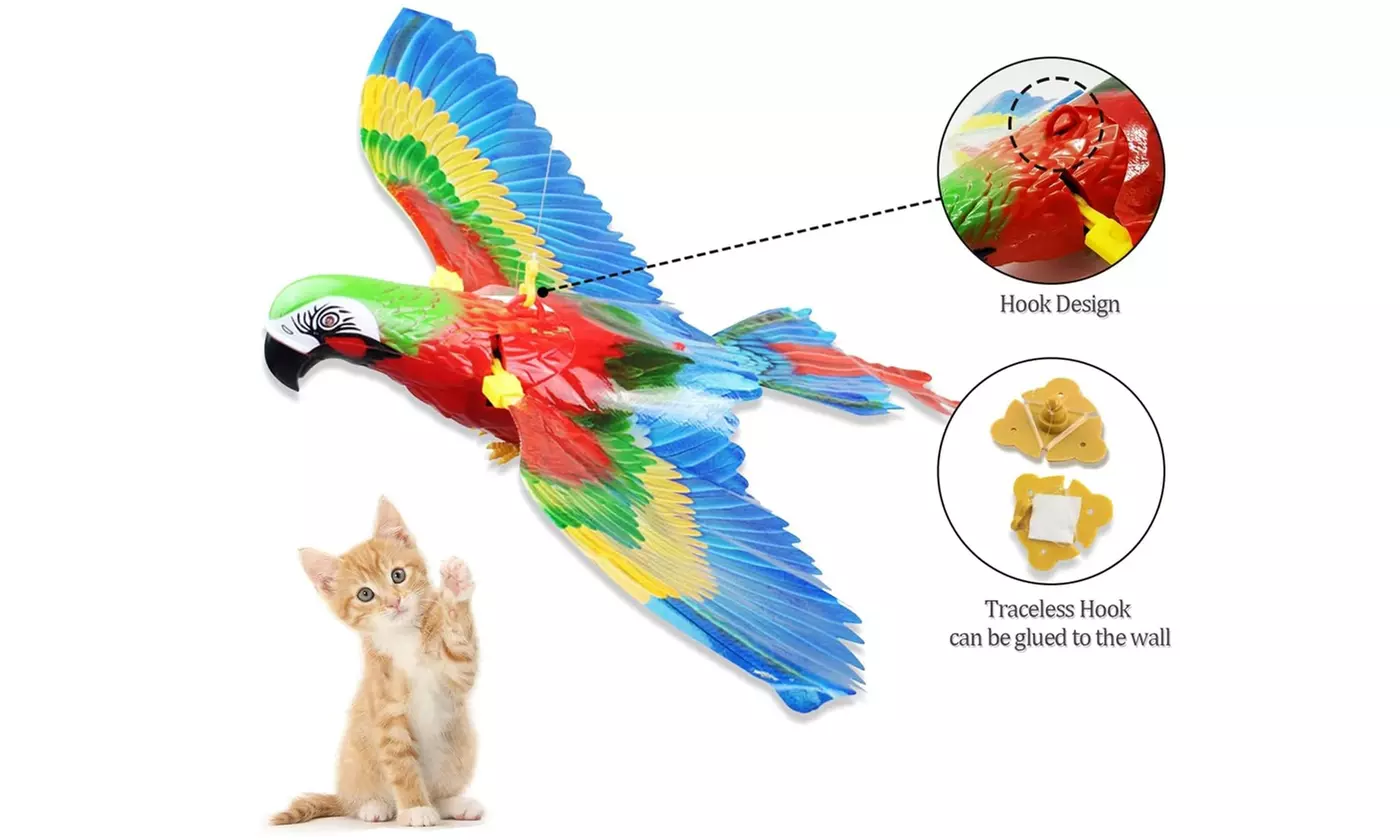Hanging Eagle Parrot Simulation Bird Interactive Flying Bird Funny Cat Toy