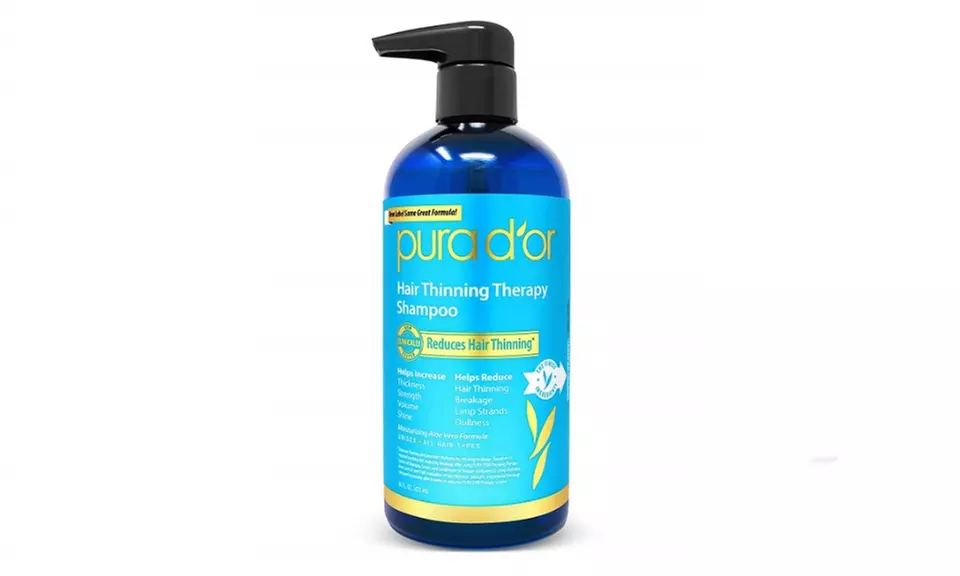 PURA D'OR Hair Thinning Therapy Shampoo for Prevention, Infused with Argan Oil - Second Medium