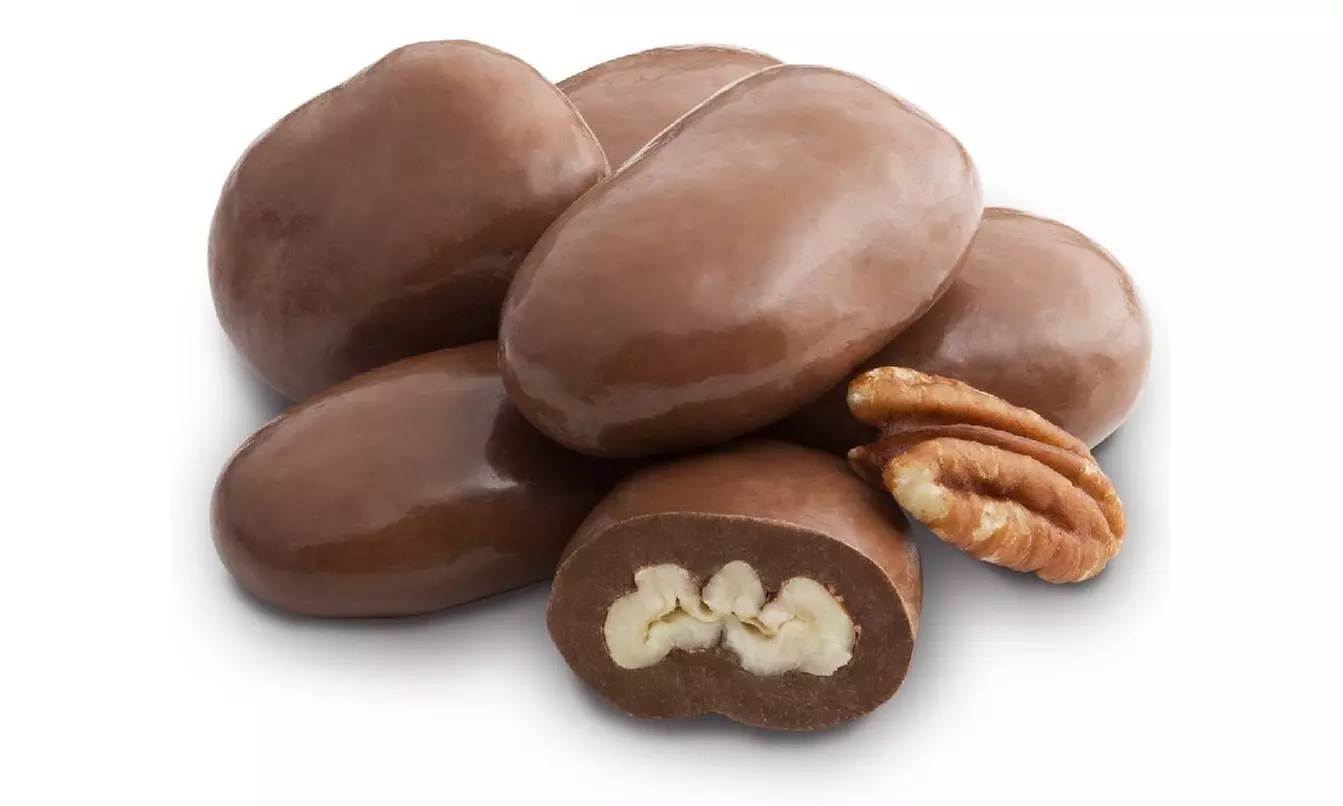 Belgian Milk Chocolate Pecans Birthday Valentine Christmas Mothers Fathers day - Primary Image