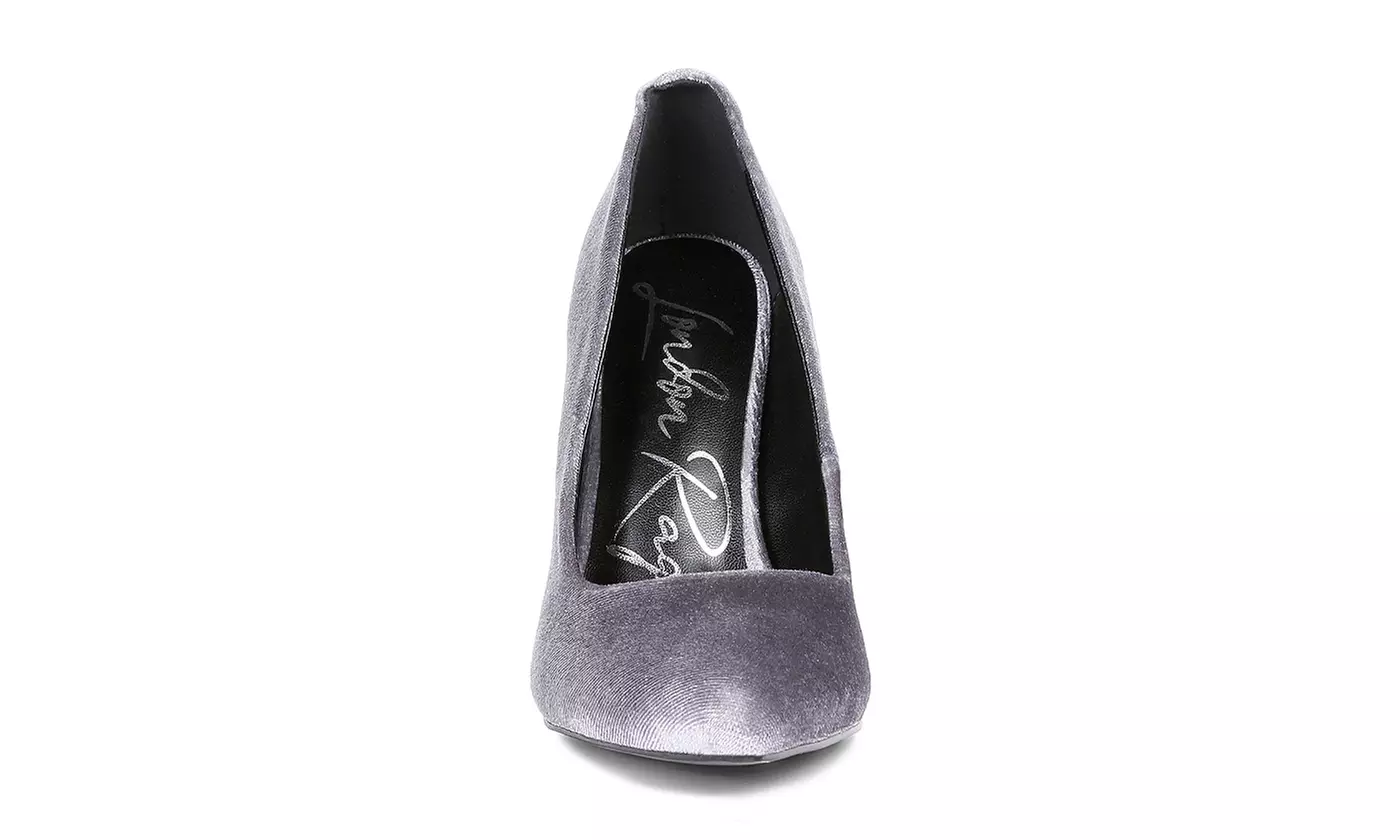London Rag Janessa Velvet Stiletto Heel Pumps