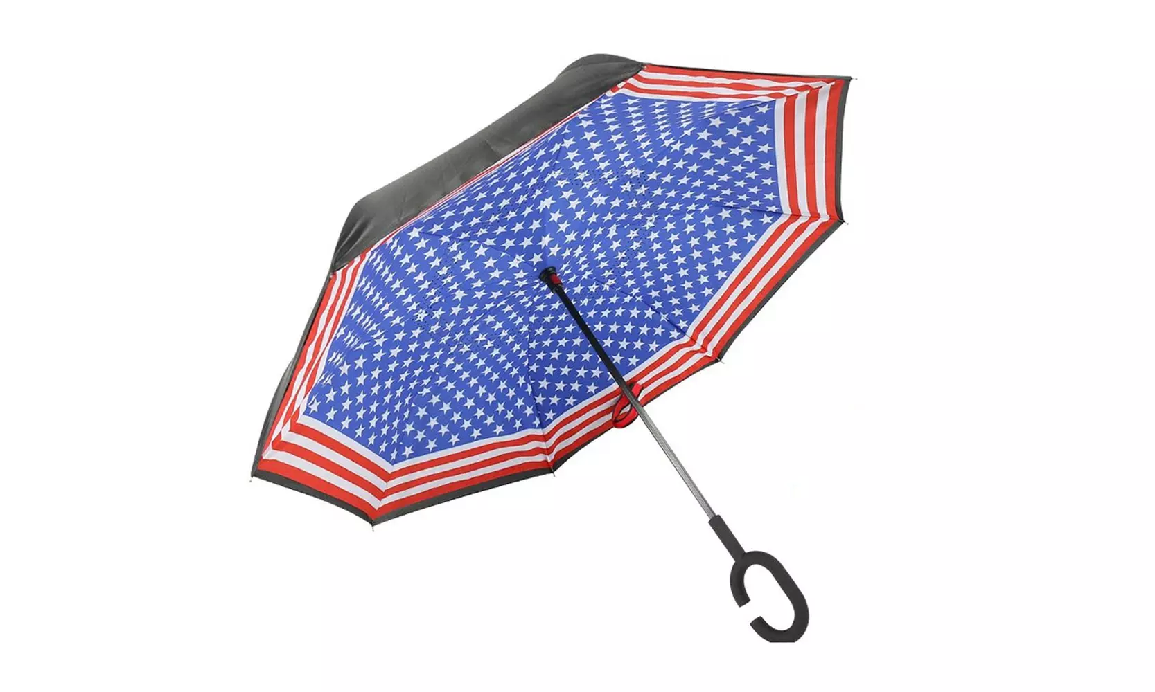 USA Inverted C-Shaped Handle Umbrella - Primary Image