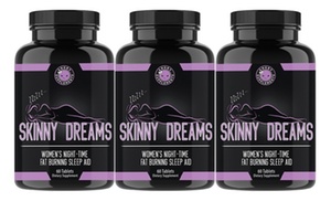 Skinny Dreams Women's Night-Time Melatonin Sleep Aid and Weight Loss Supplement