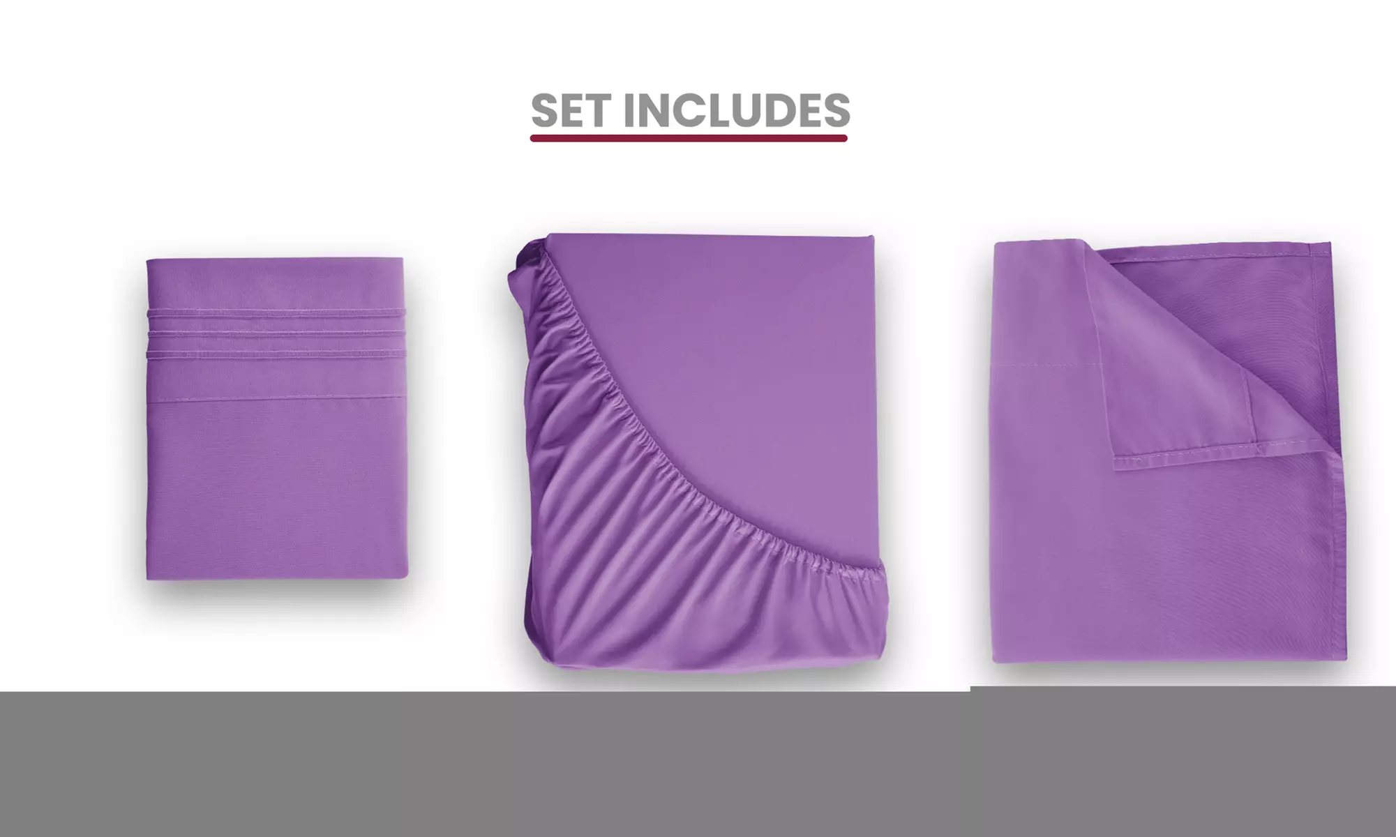 Lux Decor 4Pc Deep Pocket Sheet Set With Embroidered Pillowcases & Giftable Bag