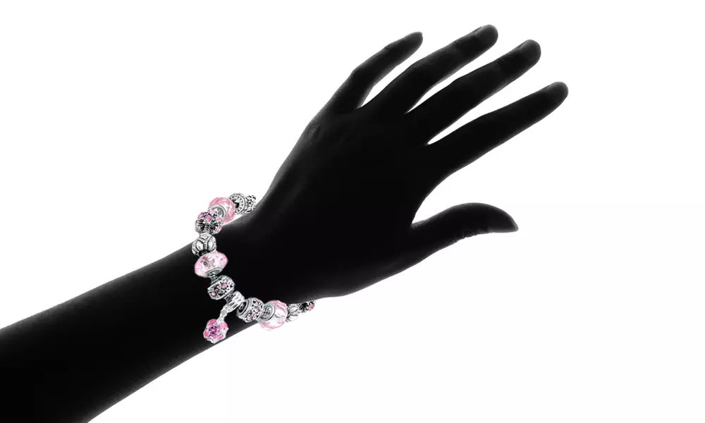 Crystal Ball Charm Bracelets Made With Crystals From Swarovski