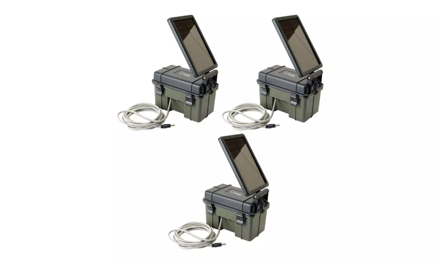 HME Trail Camera 12V / Solar Auxiliary Power Pack (3-Pack) - Primary Image