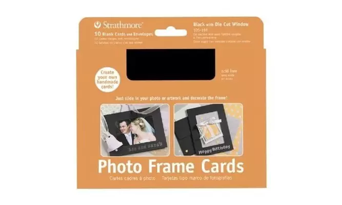 Strathmore ST105-186 Photo Frame Cards 10-Pack Black - Primary Image