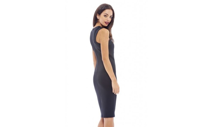Image 4: AX Paris Mesh Insert Bodycon Midi Dress