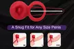 Vibrating C-Ring with Rose Clitoral Stimulator G Spot Clitoris Vibrator - Second Medium