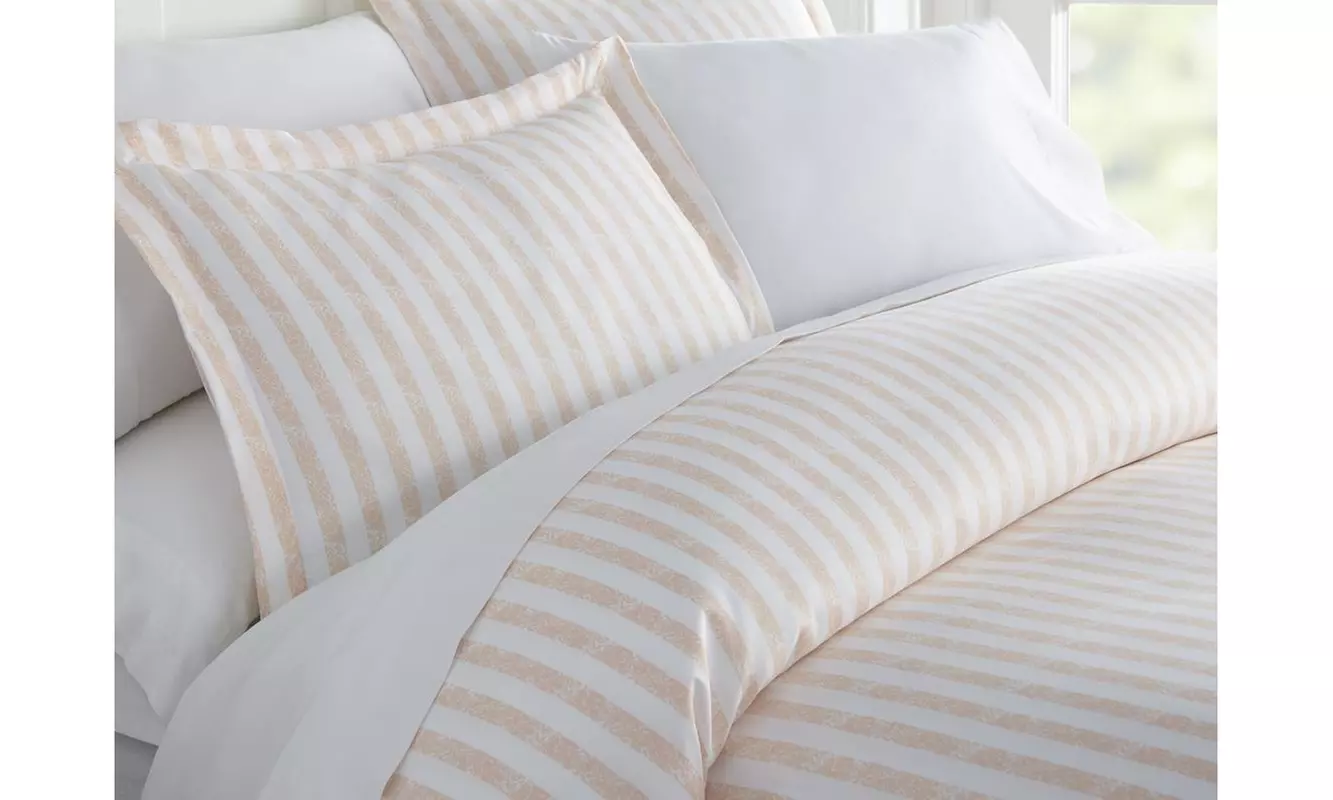 Merit Linens Premium Ultra Soft 3 Piece Patterned Duvet Cover Set