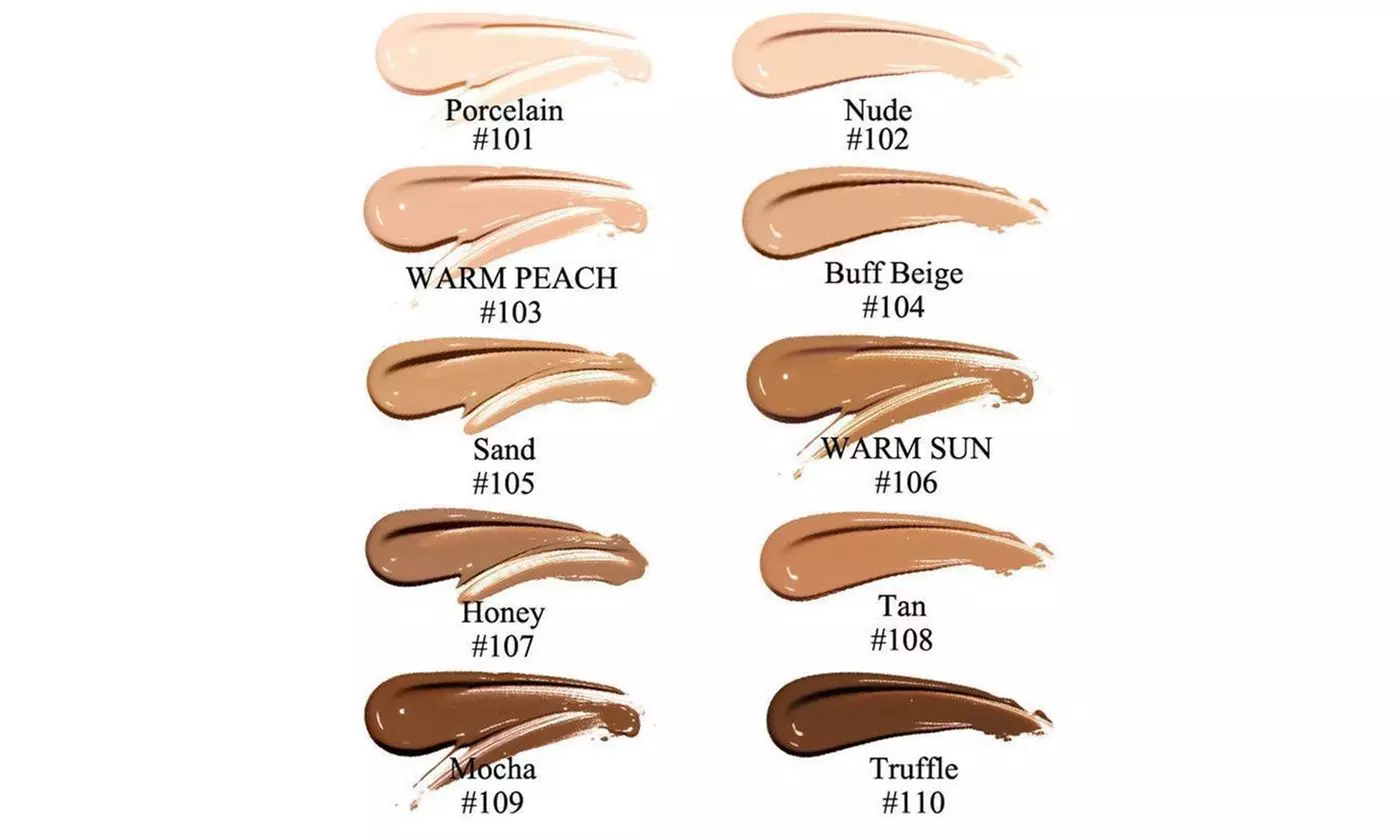 PHOERA Foundation Makeup Full Coverage Fast Base Brighten long-lasting Shade - Second Medium