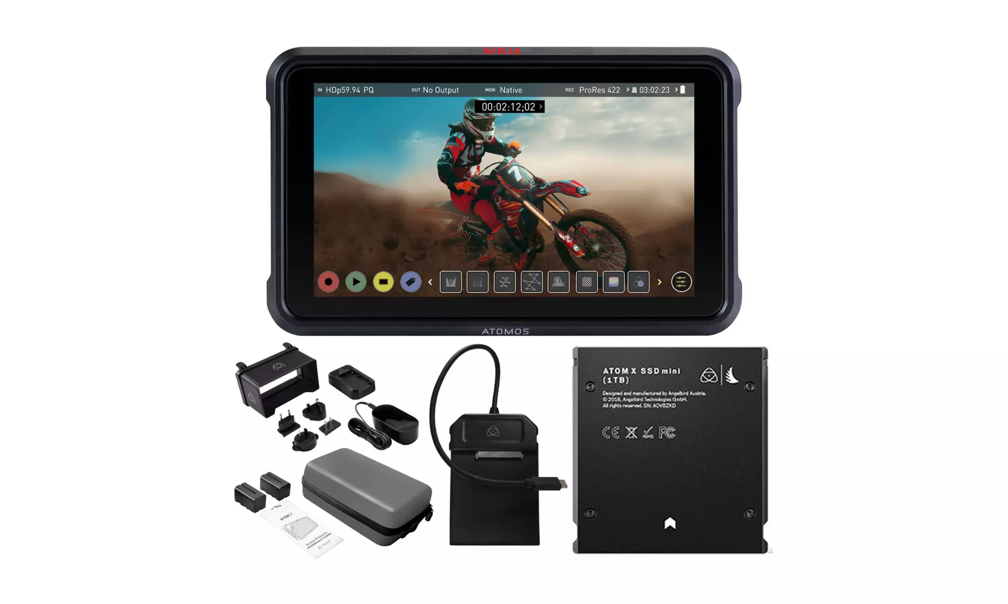 Atomos Ninja V 5-Inch 4K Recording Monitor with 1TB Angelbird AtomX SSDmini Kit - Primary Image
