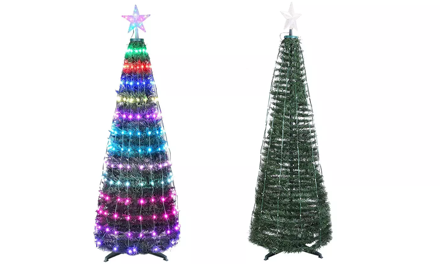 Christmas Tree Pre-Lit Artificial Tree w/ LED Lights & Remote App Control 