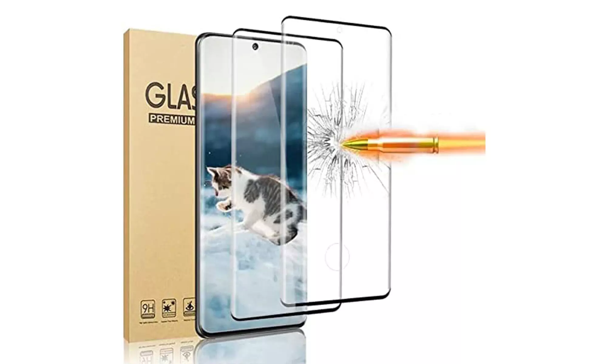 2X Galaxy S21 Plus S22 Ultra S20 FE 5G Screen Protector Tempered Glass 9H Clear