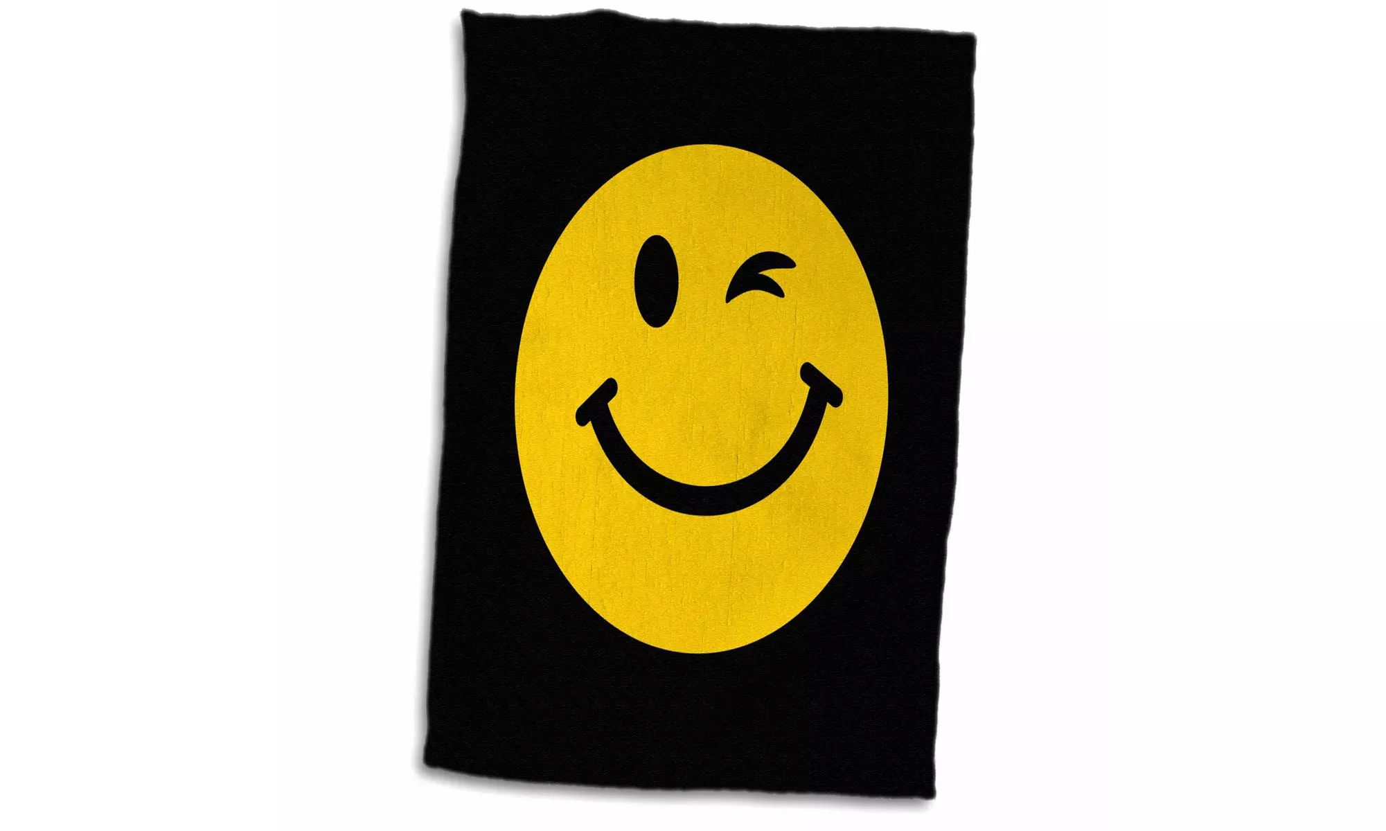  Towel - Winking Smiley Face - yellow, happy, flirty, cheeky, cute fun cartoon  - Primary Image