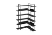 L-shape MDF Boards Stainless Steel Frame Corner 6-tier Shelves Bookshelf - Second Medium