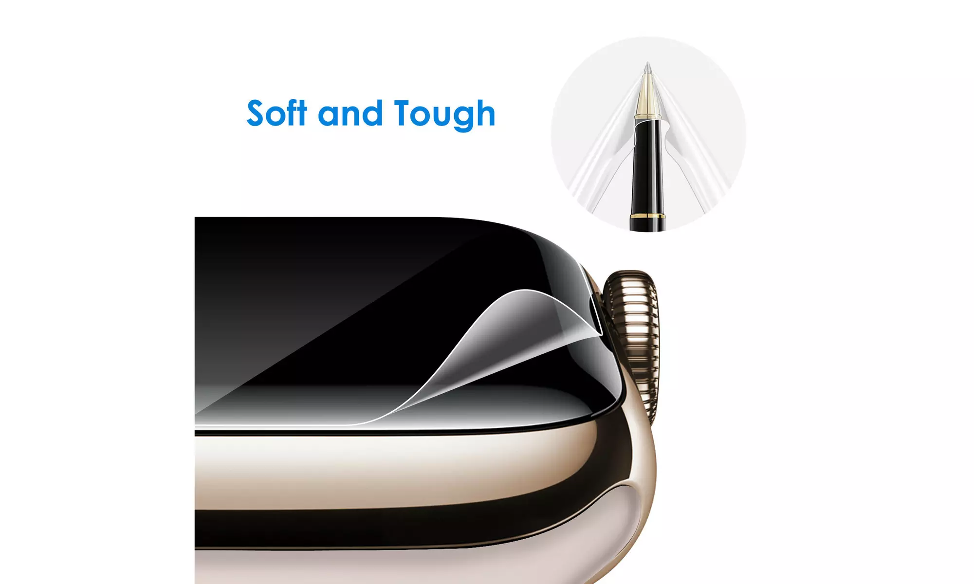 Screen Protector for Apple Watch SE (2022/2020)/Series 6 5 4 40mm, TPU Film