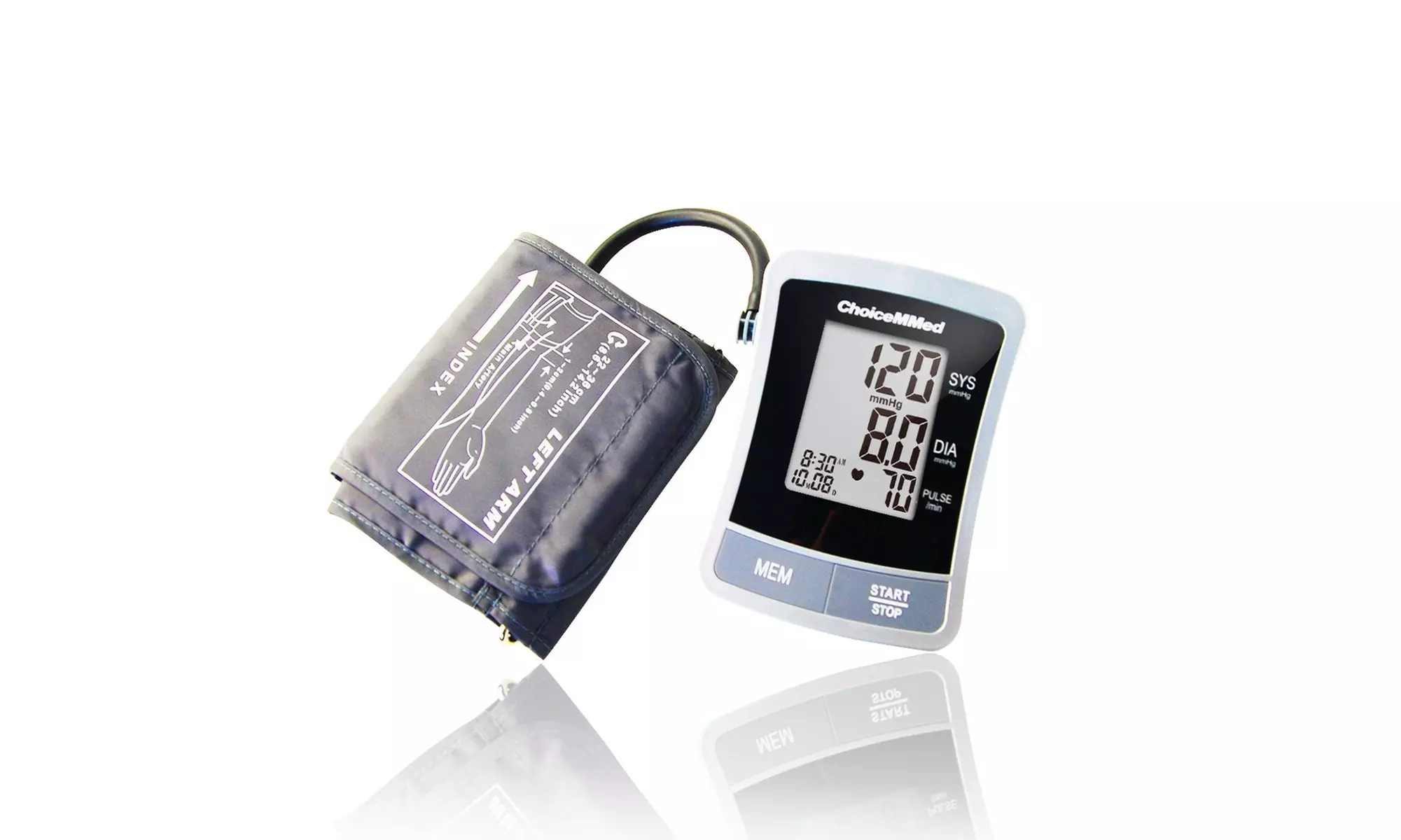 ChoiceMMed Portable Blood Pressure Monitor - BP Cuff Meter with Display - Second Medium