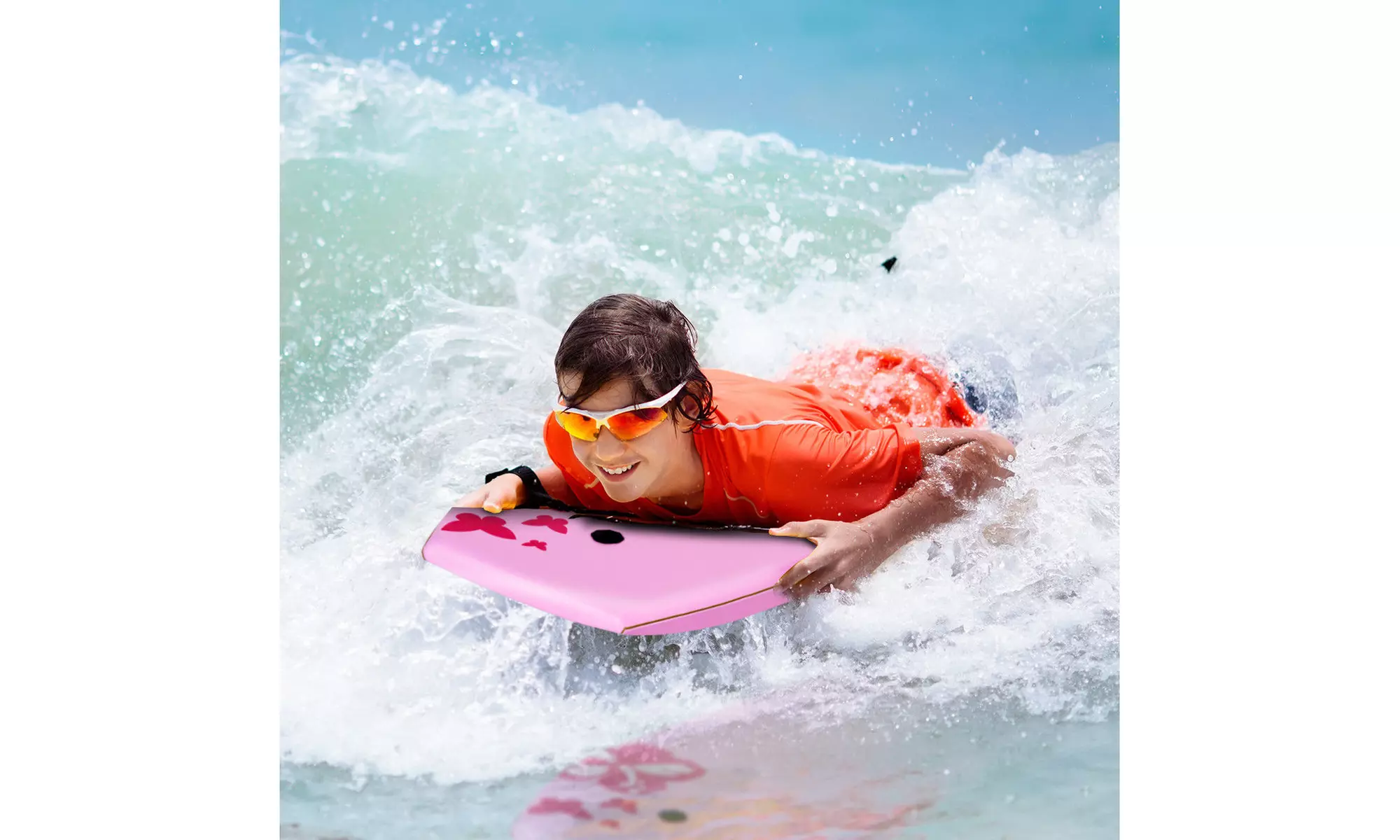 42'' Lightweight Super Bodyboard Surfing W/Leash IXPE Deck EPS Core Boarding