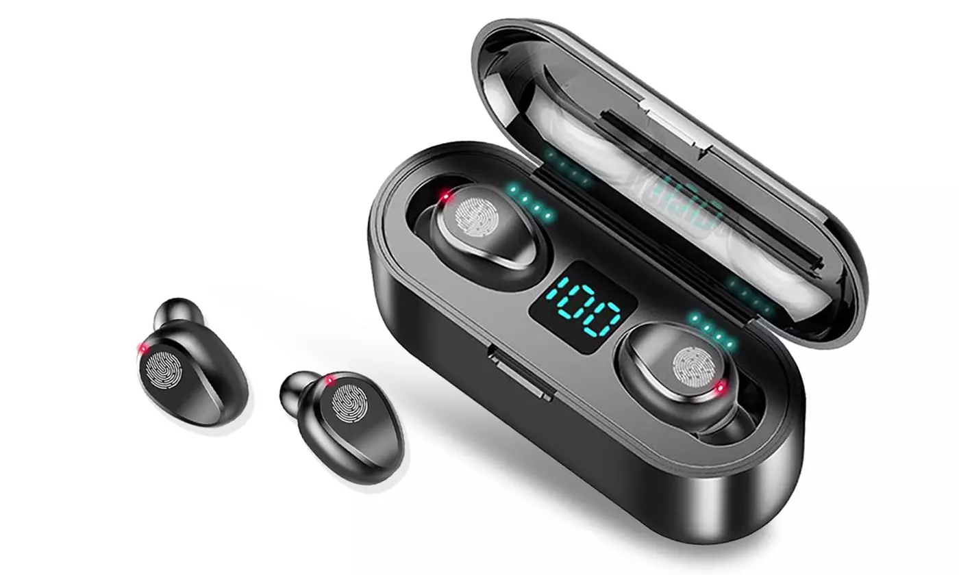 True Wireless Bluetooth  Mini Earbuds Headphone Headset 1200mAh Charging Case - Second Medium