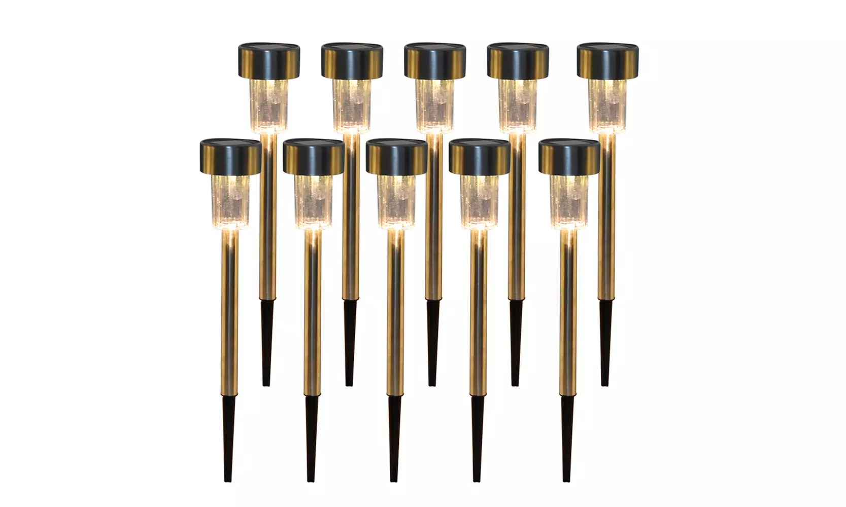 10/24pcs 5W High Brightness Solar Power LED Lawn Lamps with Lampshades White - Second Medium