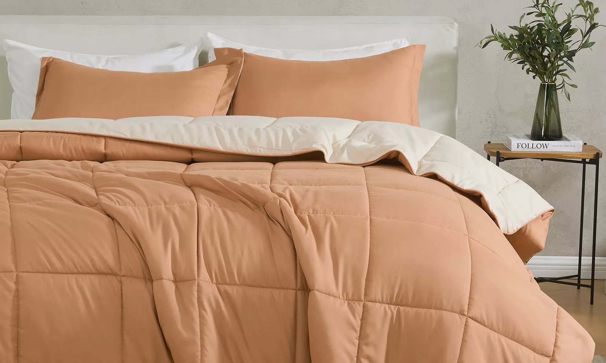FreshFolds Reversible Down Alternative Comforter Set 