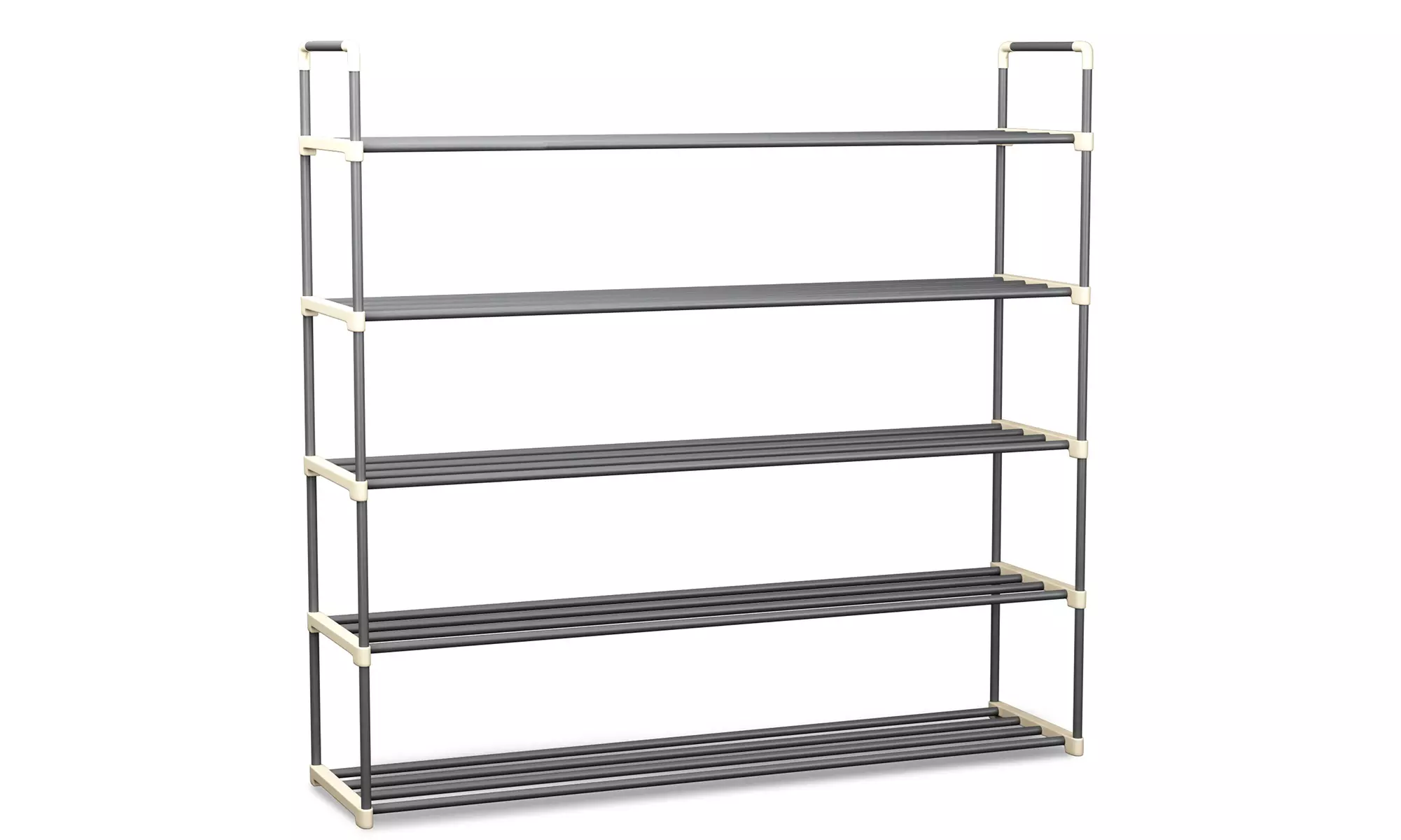 Shoe Rack Storage Shelf 2 Shelves Hallway Entryway Holds 12 to 30 Pairs