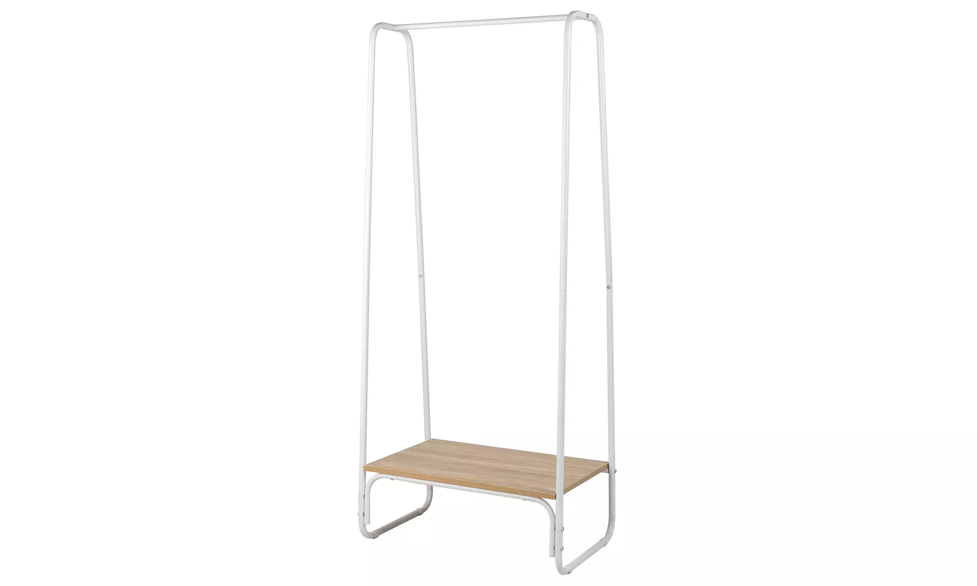 Clothes Rack with Wood Shelf, Freestanding Clothing Rack Garment Rack - Primary Image