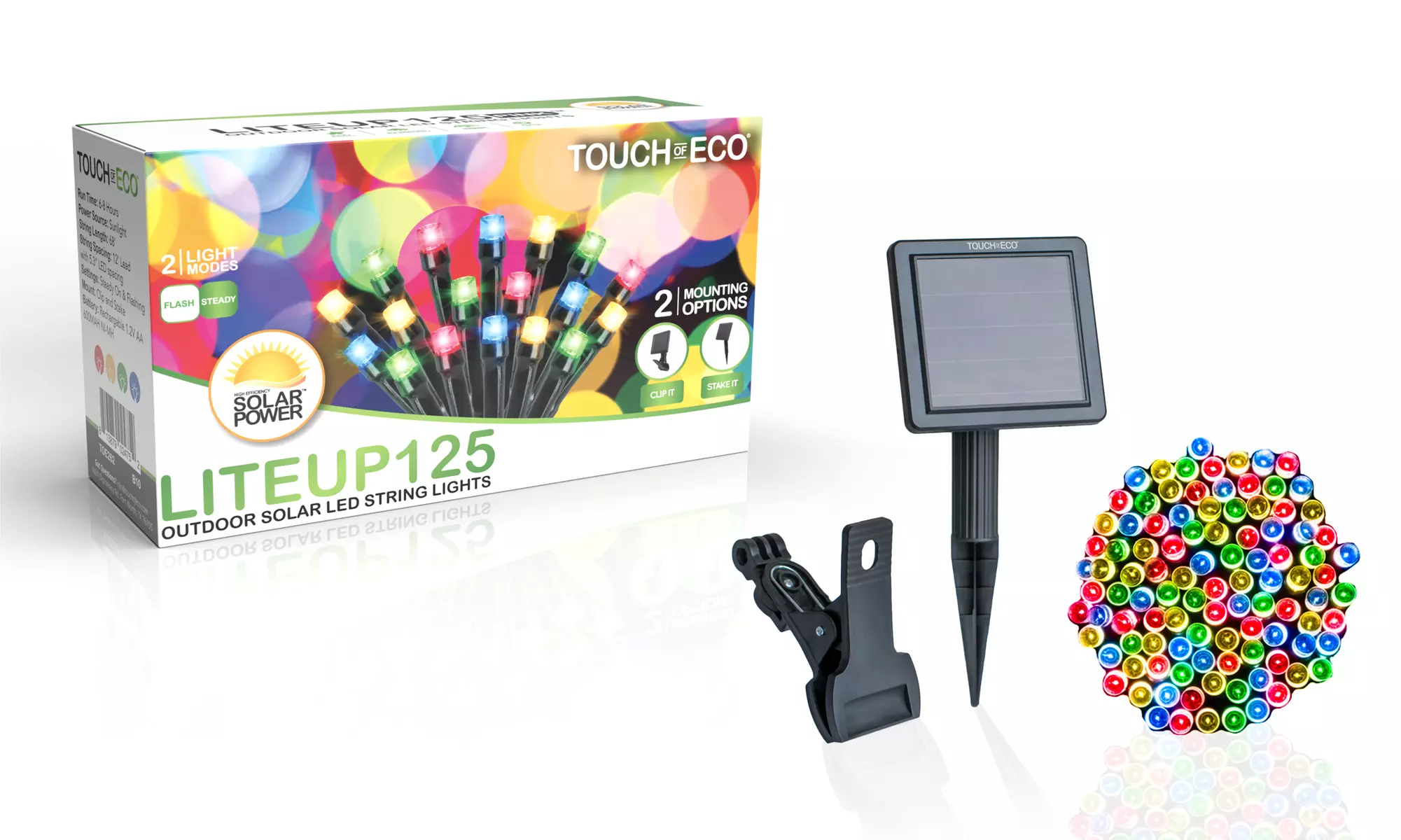 125LED Solar Powered String Lights. Multiple Colors & Quantities Available. 