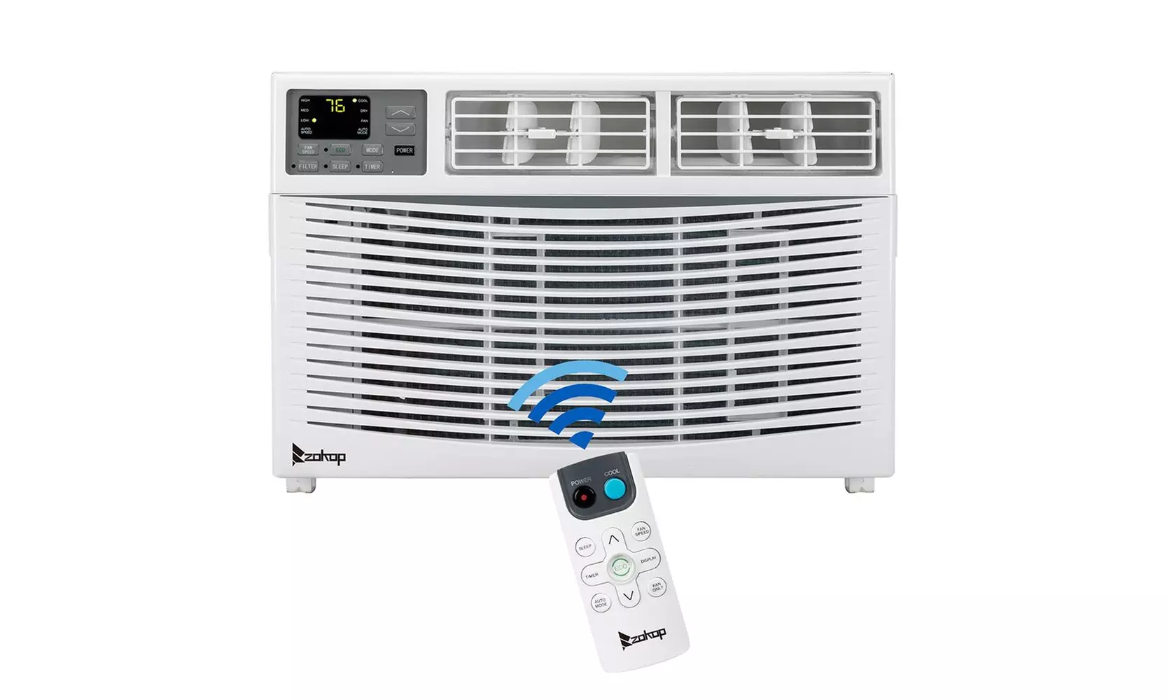 10000BTU 1050W Window Air Conditioner With Digital Display And Remote, White - Primary Image