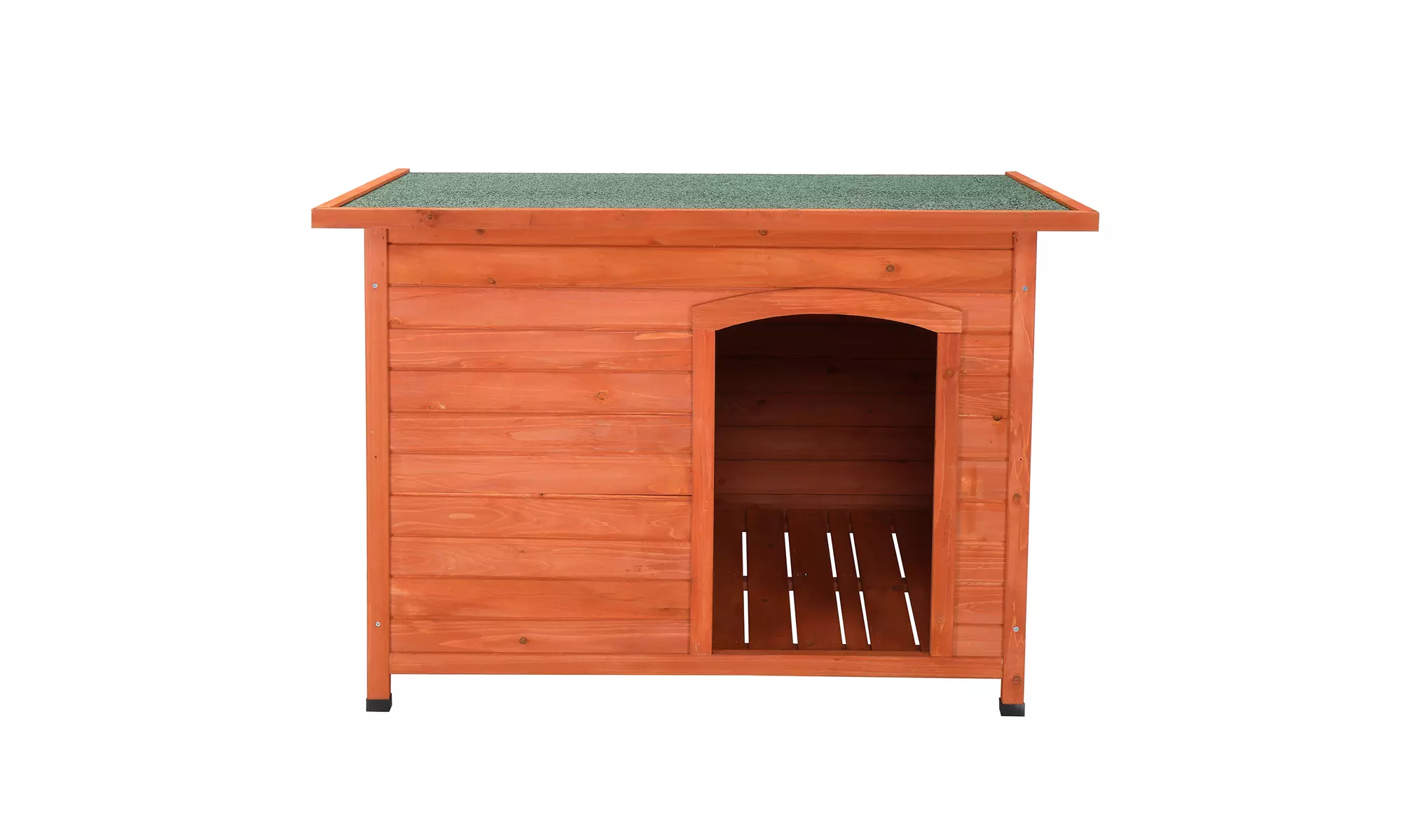 45" Wooden Dog House Large Outdoor Animal with Weatherproof Roof and Open Door - Primary Image