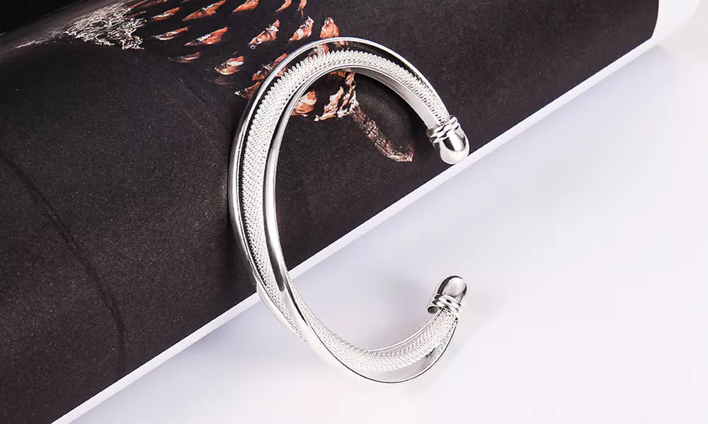 Leo Rosi Silver Plated Bangle for Women - Second Medium