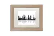 Marlene Watson 'Houston Texas Skyline BG-1' Matted Birch Framed Art - Second Medium