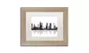 Marlene Watson 'Houston Texas Skyline BG-1' Matted Birch Framed Art