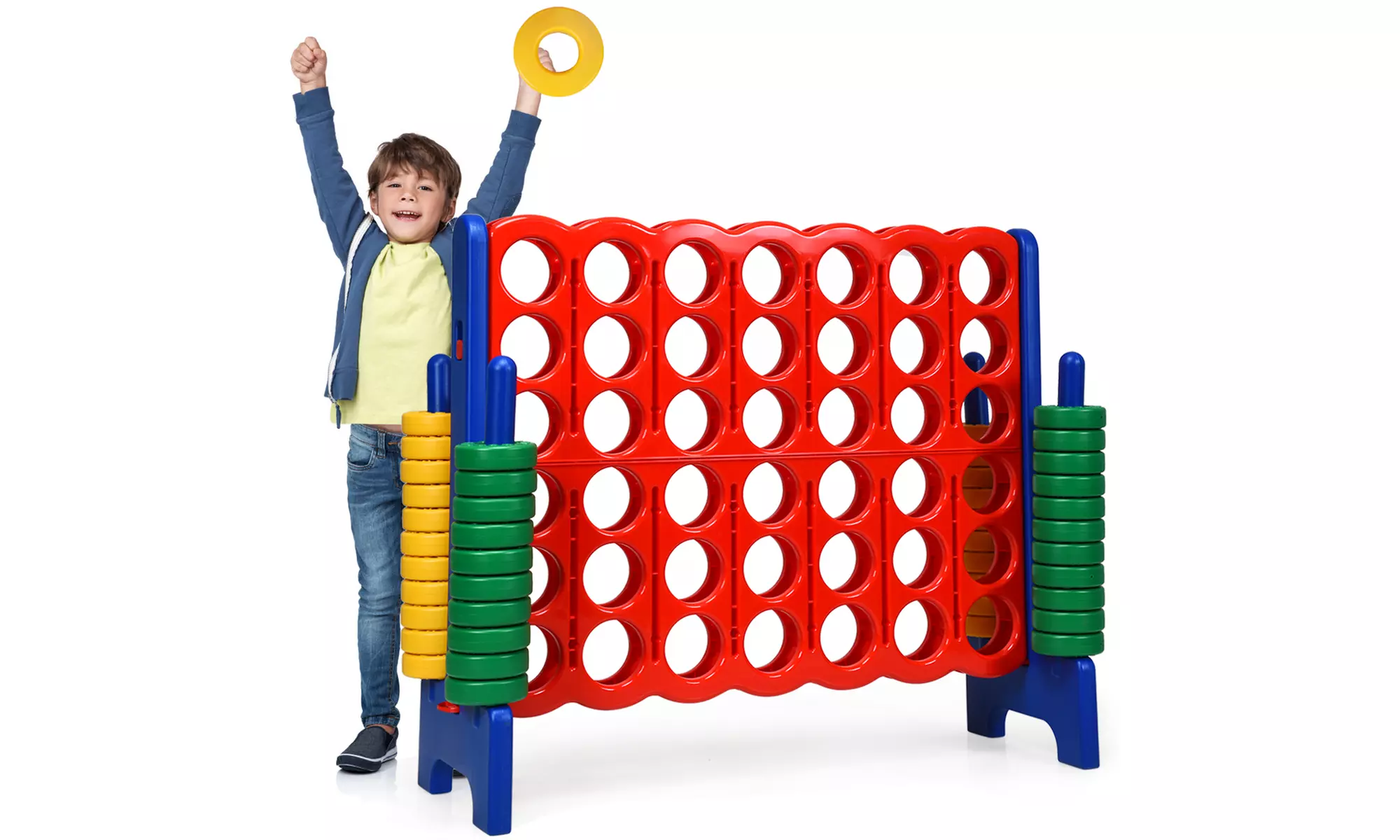 Costway Jumbo 4-to-Score 4 in A Row Giant Game Set Kids Adults Family Fun - Primary Image