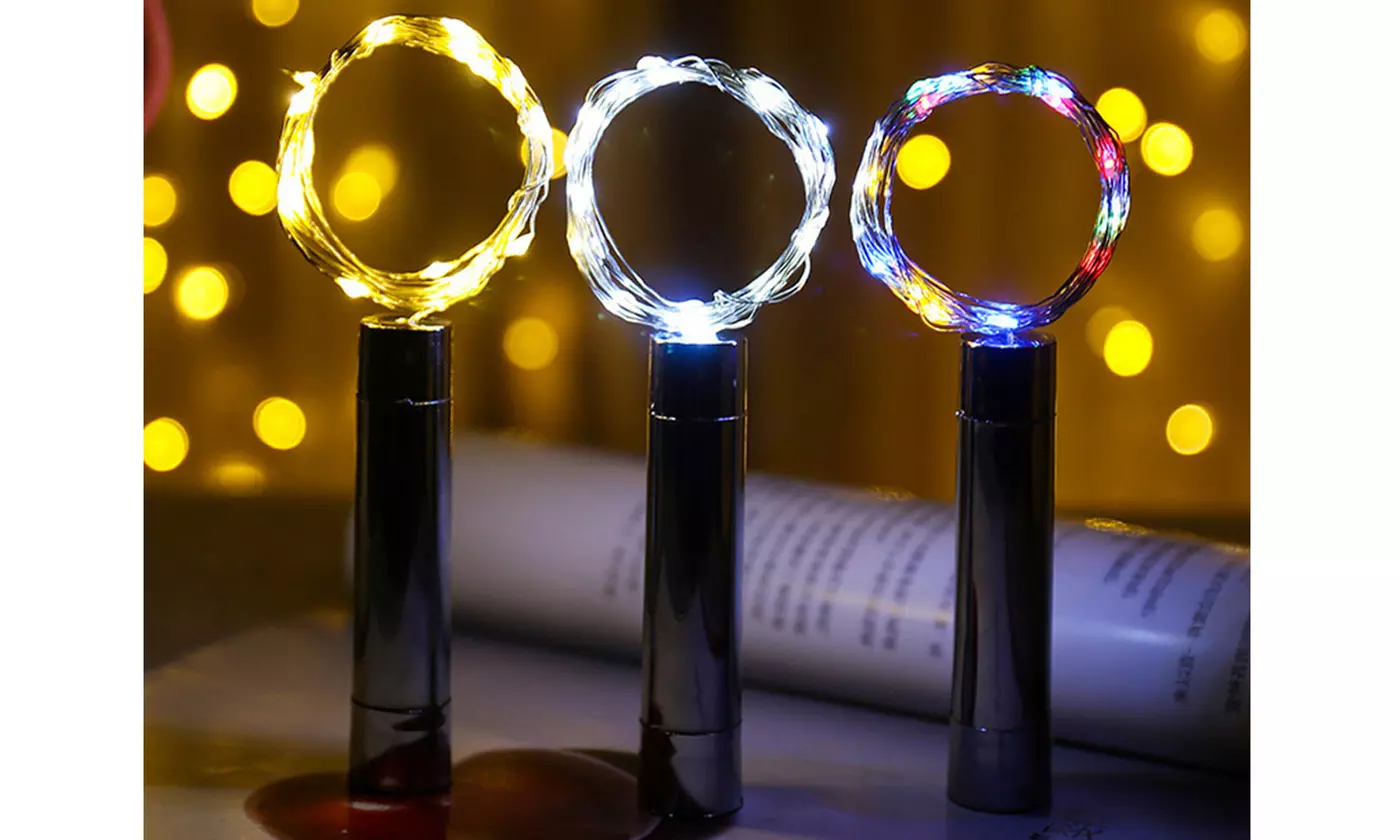 10 Pack 15/20 LED Wine Bottle Lights with Cork Fairy Mini String Lights